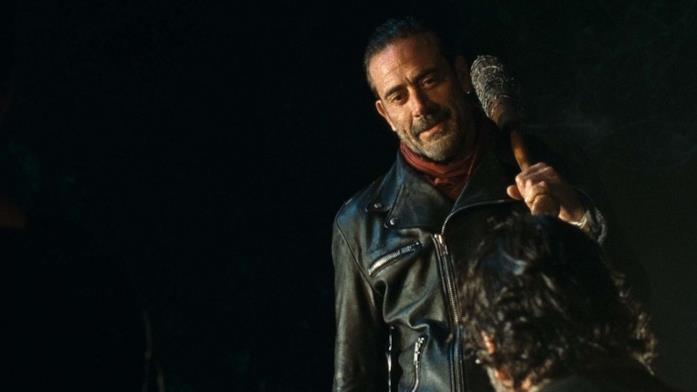 Negan nell'episodio di The Walking Dead L'ultimo uomo sulla Terra