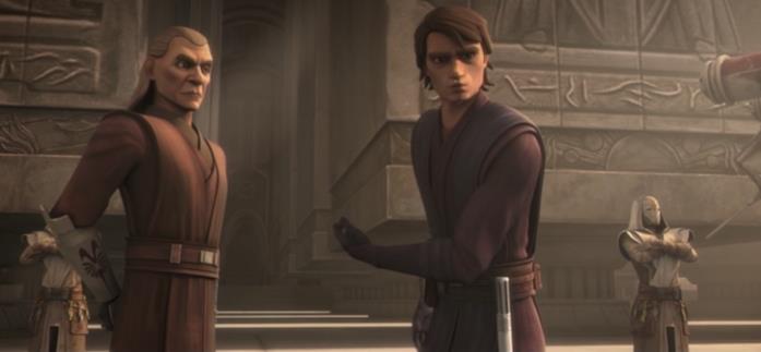 Rey con la spada laser gialla, è una Guardia del Tempio? Anakin al Tempio Jedi