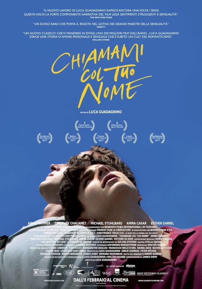 La locandina del film La locandina di Chiamami col tuo nome