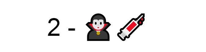 Riconosci la serie dagli emoji? Livello medio 2 Emoji vampiro siringa