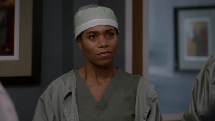 Maggie in una scena di Grey's Anatomy 16