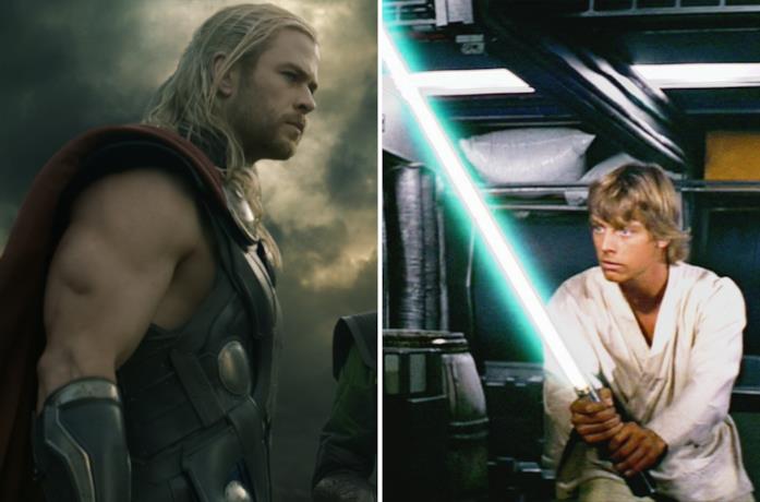 Thor e Luke Skywalker