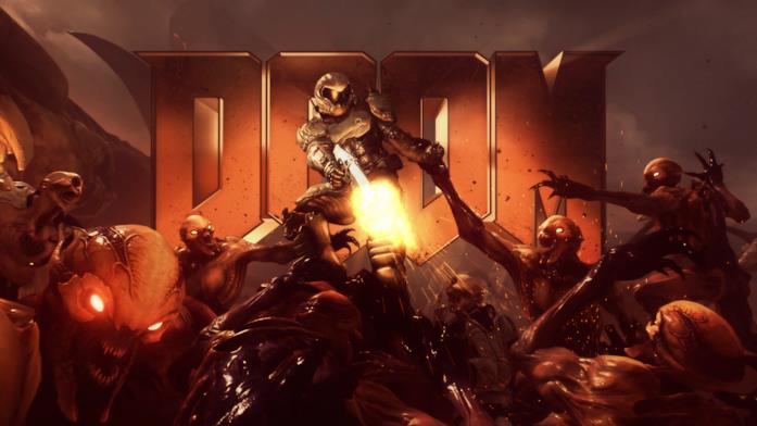 Il celebre logo di DOOM del 2016