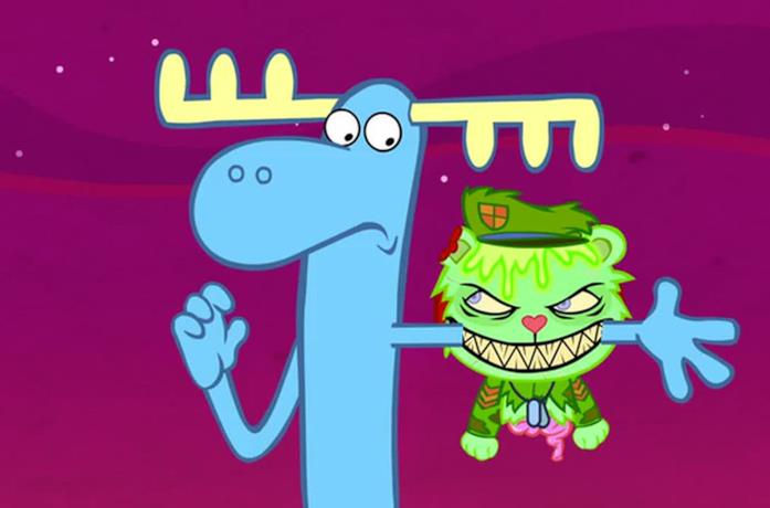 Una scena di Happy Tree Friends