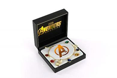 Marvel Avengers Endgame Infinity Stone Charm Bracelet | Measures Up To 8 Inches