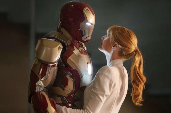 Iron Man e Pepper Potts in Iron Man 3