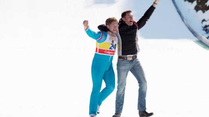 Eddie the Eagle - Il coraggio della follia Eddie the Eagle - Il coraggio della follia: Taron Egerton e Hugh Jackman