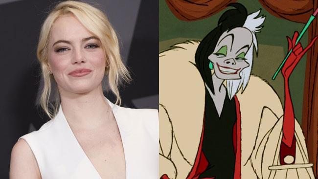 Emma Stone e Crudelia De Mon in versione animata