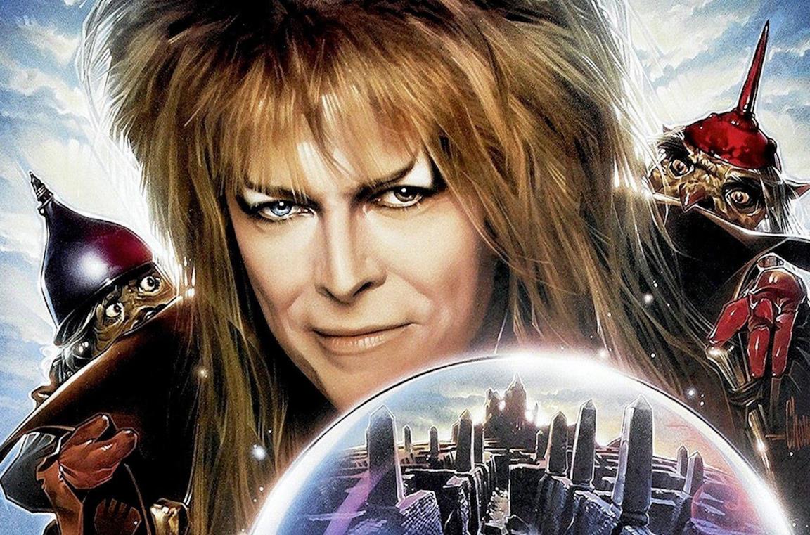 Un'immagine di David Bowie nel poster di Labyrinth