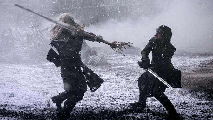 Jon Snow ad Aspra Dimora Jon Snow combatte contro un Estraneo ad Aspra Dimora