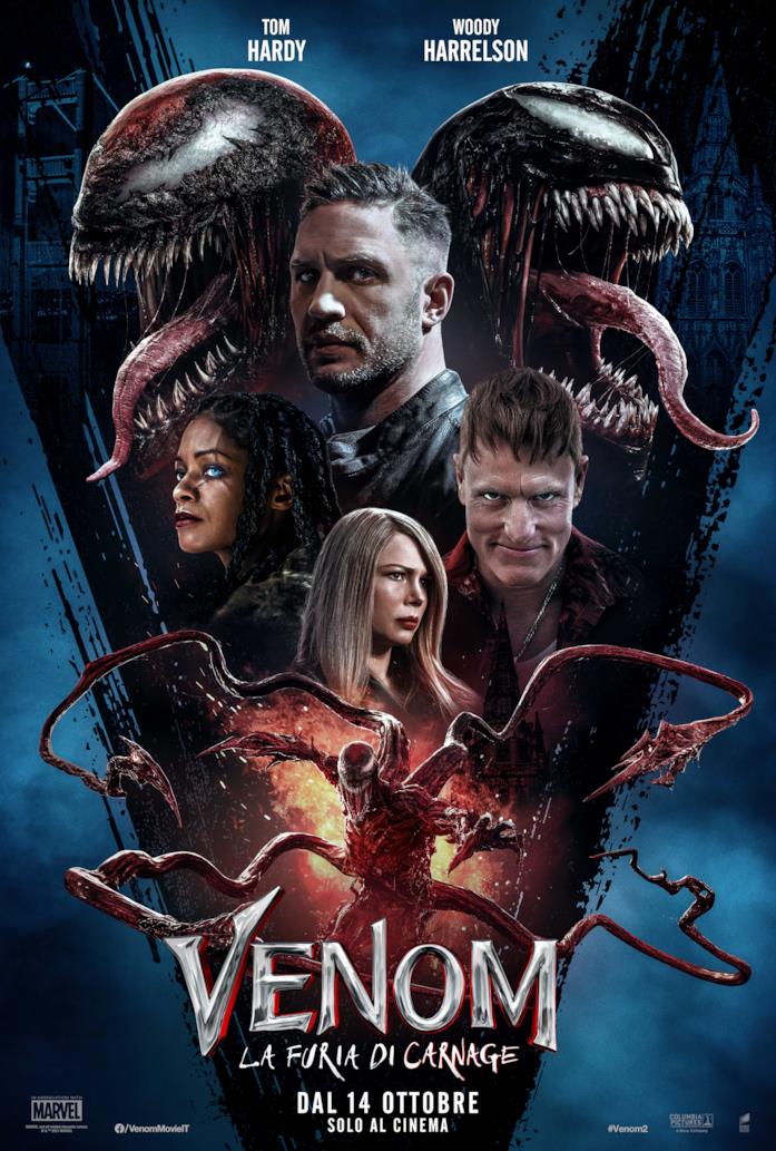 Venom: La Furia di Carnage, i dettagli sulla trama I protagonisti di Venom 2 nel poster italiano
