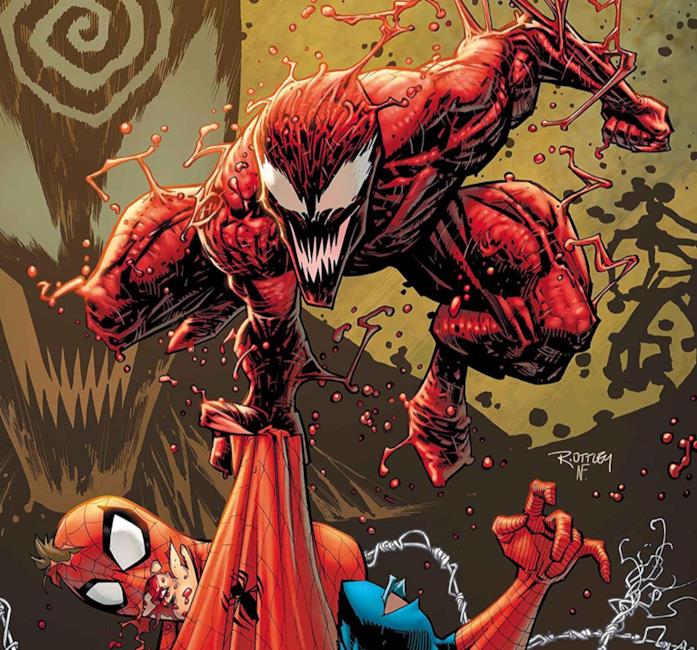 Carnage si lancia all'assalto dell'Uomo Ragno Cover di Amazing Spider-Man #30