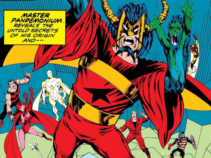 In questo iconico numero Agatha ha svelato la verità sui figli di Wanda Dettaglio della cover di Avengers West Coast 52
