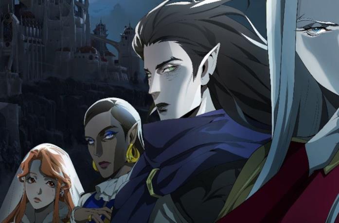 Un'immagine dei personaggio della terza stagione di Castlevania