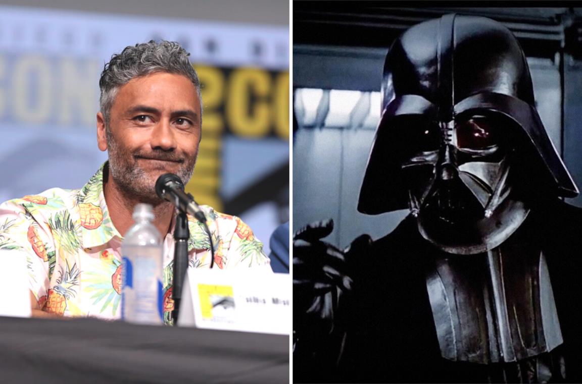 A sinistra Taika Waititi e a destra Darth Vader