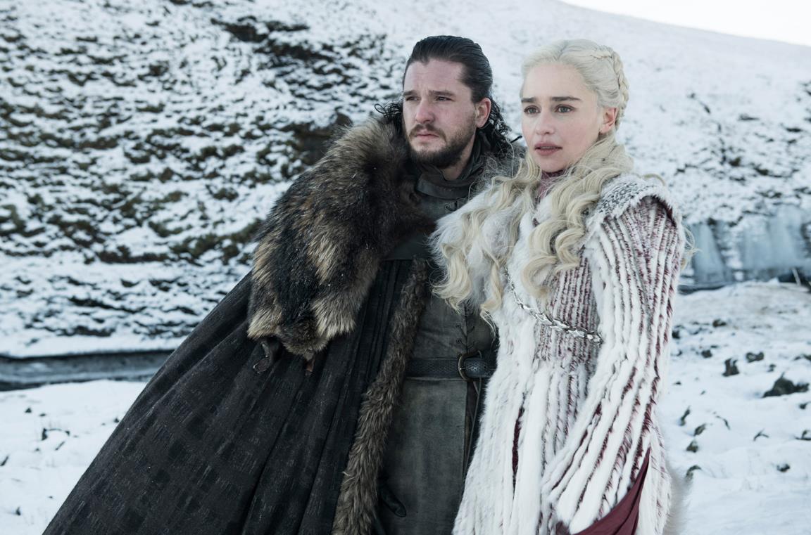 Jon Snow e Daenerys Targaryen in Game of Thrones 8
