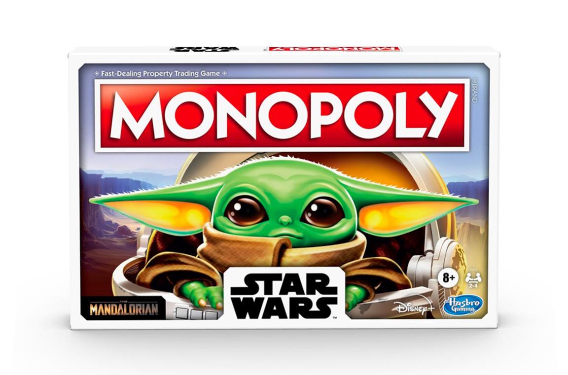 Un'immagine della scatola del Monopoly di Baby Yoda