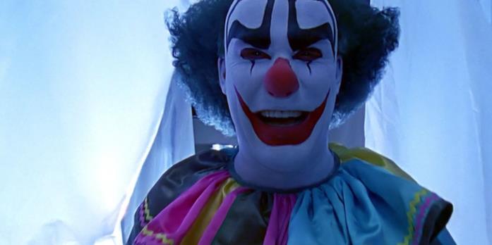 Il clown killer di Buffy Primo piano di un clown