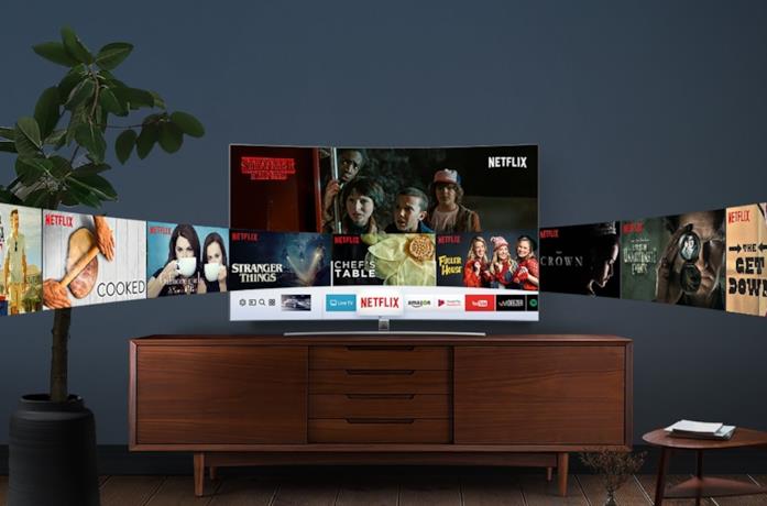 Netflix in esecuzione su una smart TV Samsung