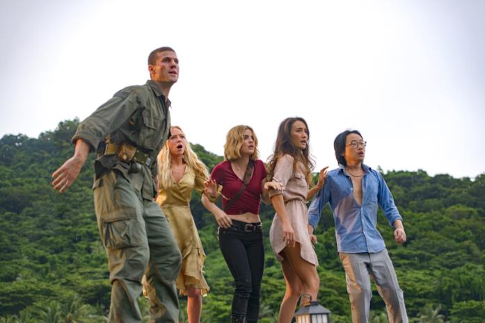 I protagonisti di Fantasy Island I protagonisti di Fantasy Island sono spaventati