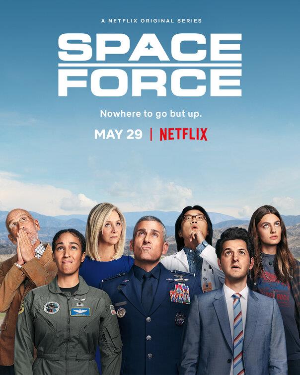 Space Force, il trailer finale I protagonisti di Space Force che guardano il cielo