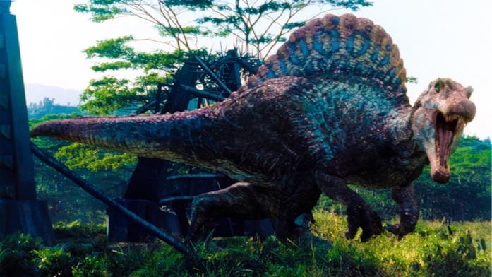 Il grosso Spinosauro in una scena di Jurassic Park III Lo Spinosauro tornerà anche in Jurassic World: Dominion?