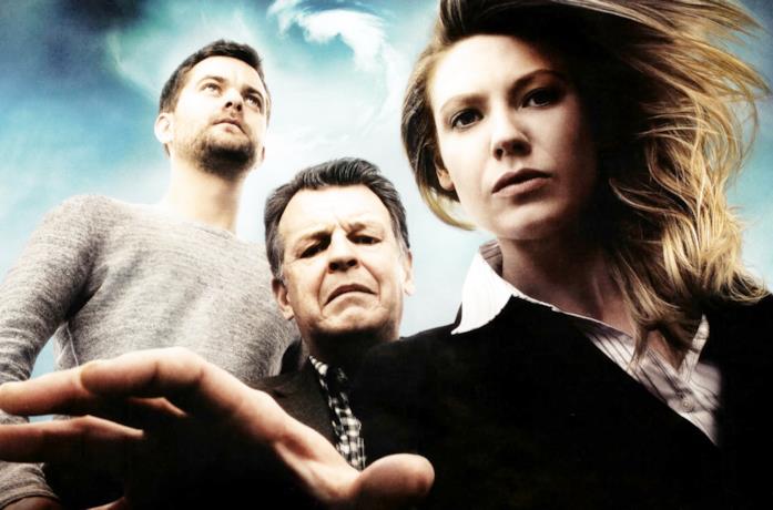 Primo piano di Anna Torv, Joshua Jackson e John Noble