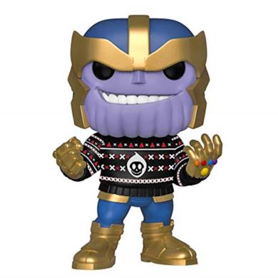 Funko- Pop Bobble in Vinile Marvel: Holiday-Thanos Figura da Collezione, Multicolore, 43336