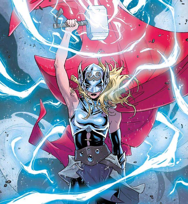 Lady Thor nei fumetti Marvel Lady Thor impugna il mitico martello