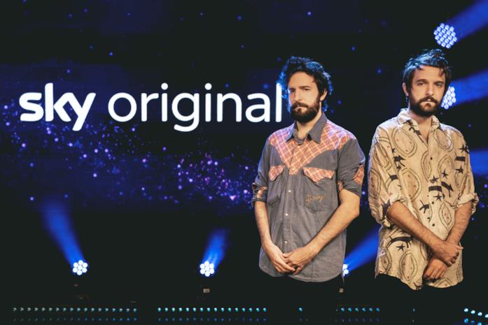 I fratelli D'Innocenzo I fratelli D'Innocenzo sul palco di Sky