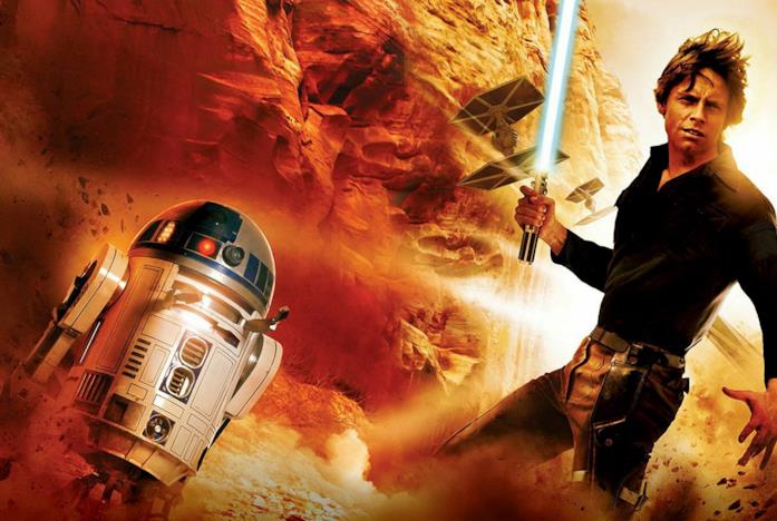 R2-D2 e Luke Skywalker in una immagine promozionale di Star Wars