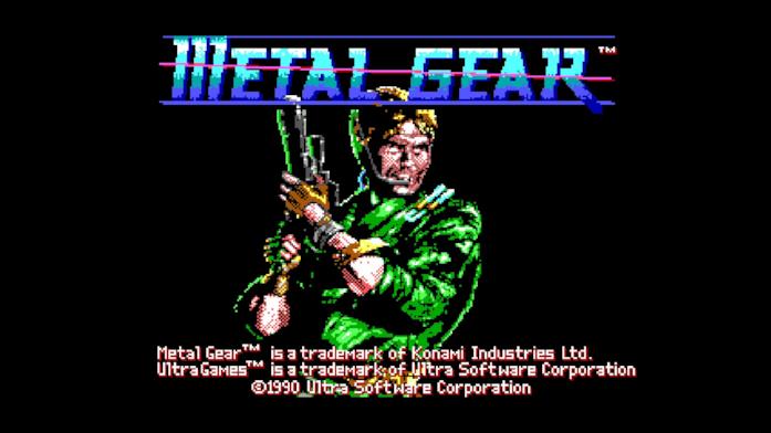 Il primo Metal Gear per MSX Il main title del primo Metal Gear