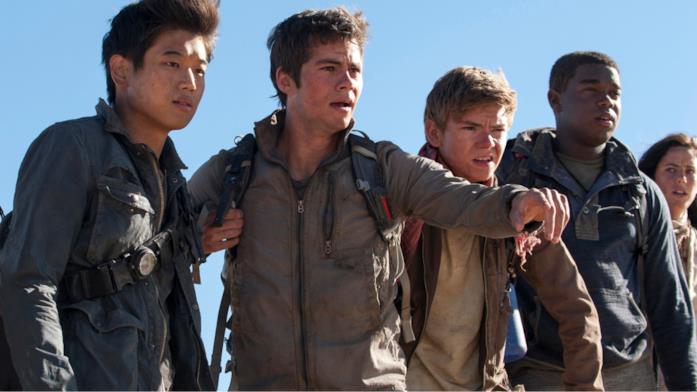 Il cast di Maze Runner in un'immagine del film