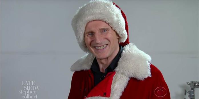 Liam Neeson nelle vesti di un particolare Babbo Natale Il minaccioso Babbo Natale di Liam Neeson