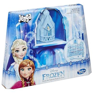 Jenga Hasbro B4503 Family Game - Disney Frozen Elsa - Solleva Il Balcone Giocattolo - Stacking Tumble Tower