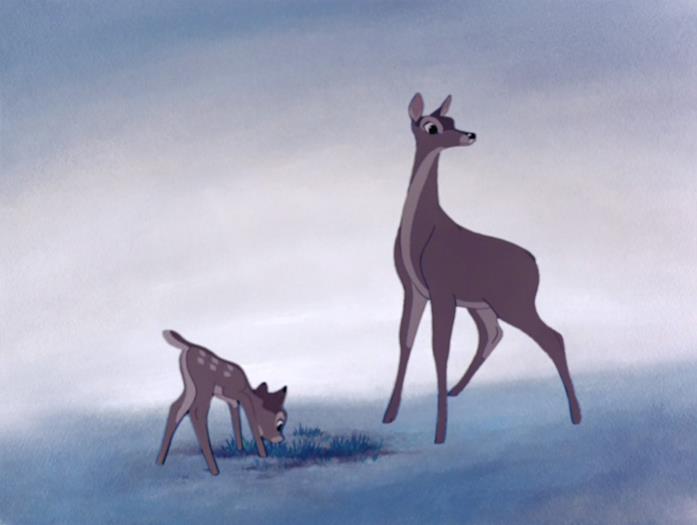 Bambi affronta il tema della morte di un genitore Bambi e sua madre