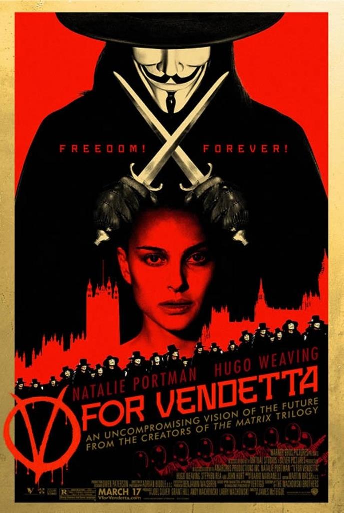 La cover di V per Vendetta La locandina di V per Vendetta