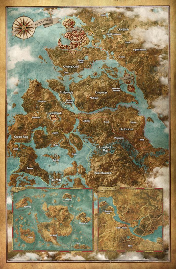The Witcher 3 Mappa Mappa completa dei Regni Settentrionali di The Witcher