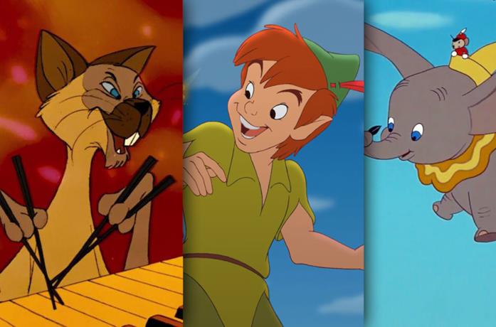 Da sinistra: gli Aristogatti, Peter Pan e Dumbo
