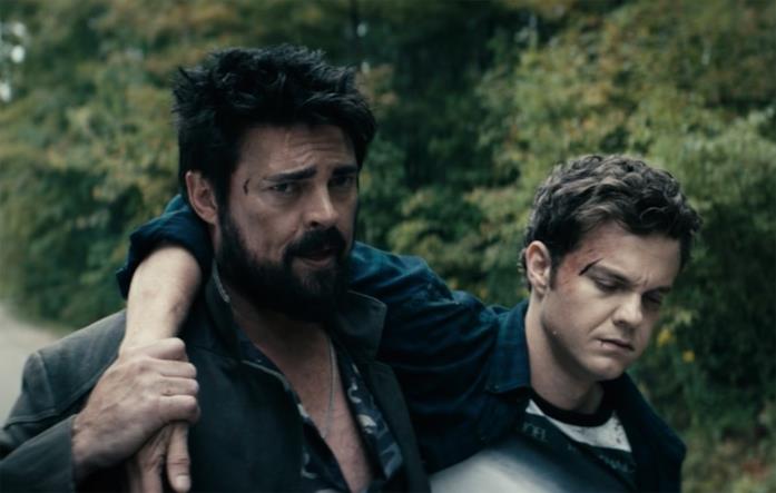 Karl Urban e Jack Quaid in una scena di The Boys Karl Urban e Jack Quaid in The Boys