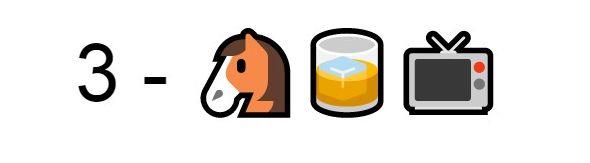 Emoji cavallo drink televisione