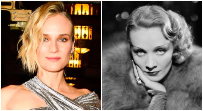 Collage tra Diane Kruger e Marlene Dietrich