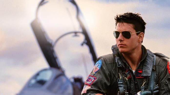 Top Gun in 4K Ultra HD Primo piano di Tom Cruise in Top Gun