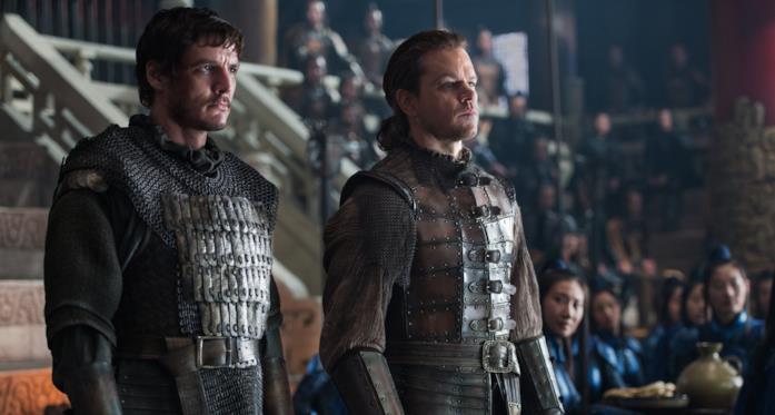 The Great Wall Pedro Pascale e Matt Damon in una scena di The Great Wall