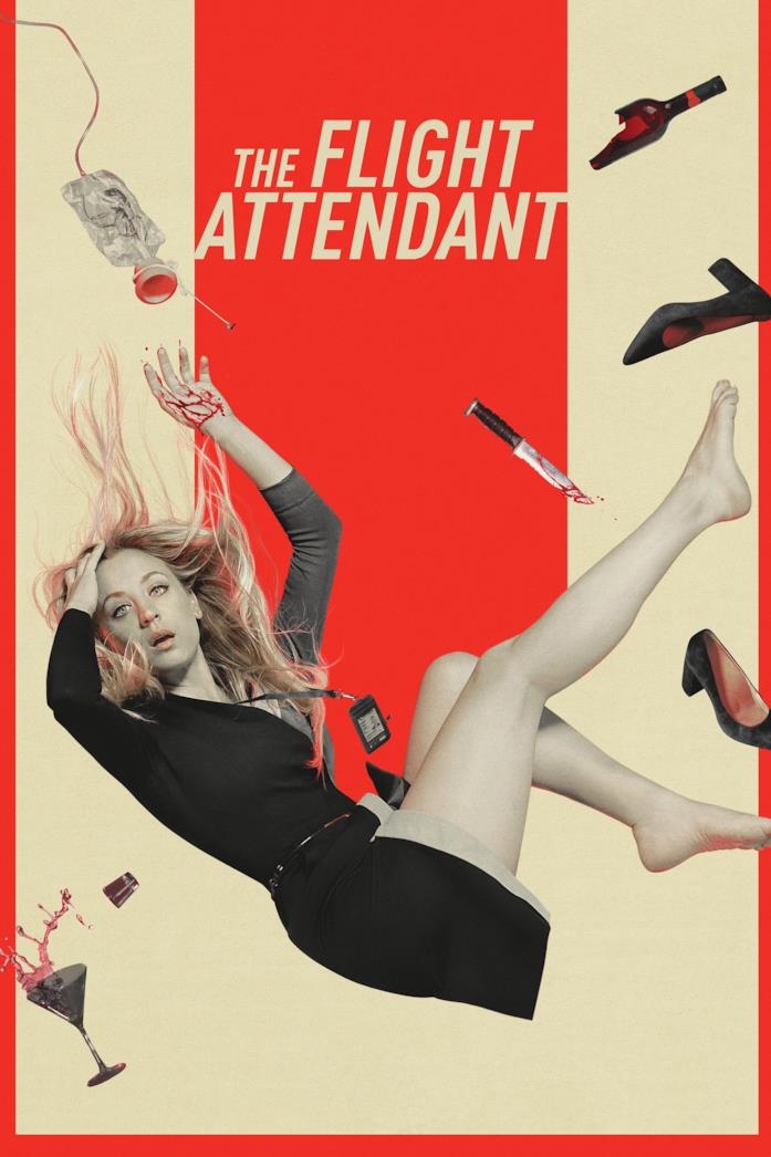 Il poster di The Flight Attendant Kaley Cuoco nel poster di The Flight Attendant