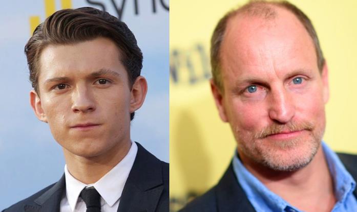 Gli attori Tom Holland e Woody Harrelson