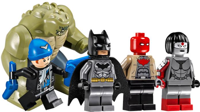 Le cinque minifigure del nuovo set LEGO di Batman Batman e i membri della Suicide Squad contenuti nel nuovo set LEGO