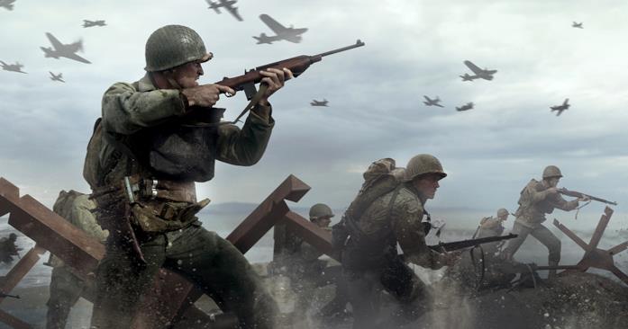 Soldati all'attacco in CoD: WWII