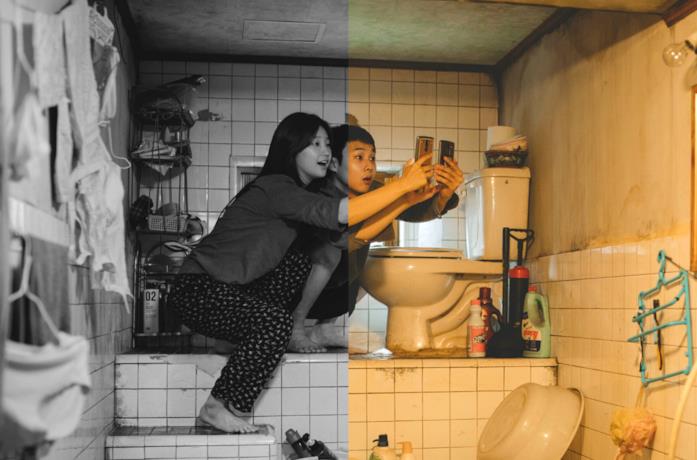 Un fotogramma del filma colori e in bianco e nero