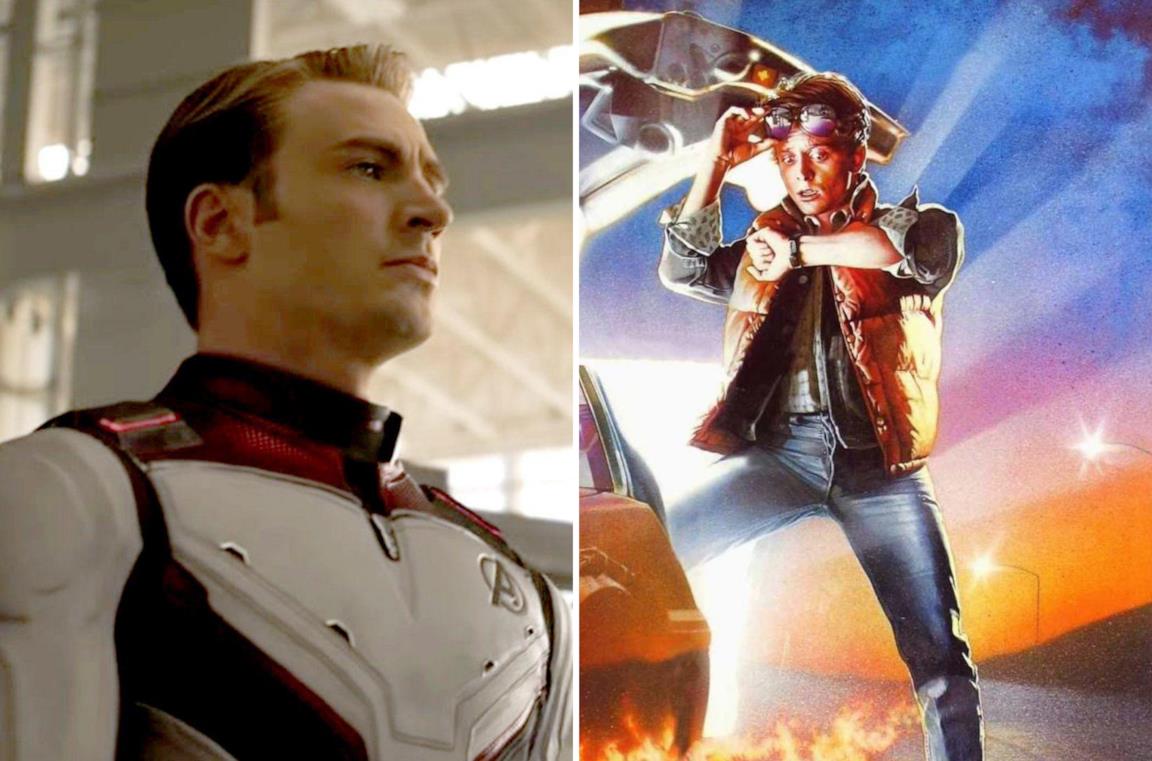 Captain America e Marty di Ritorno al Futuro